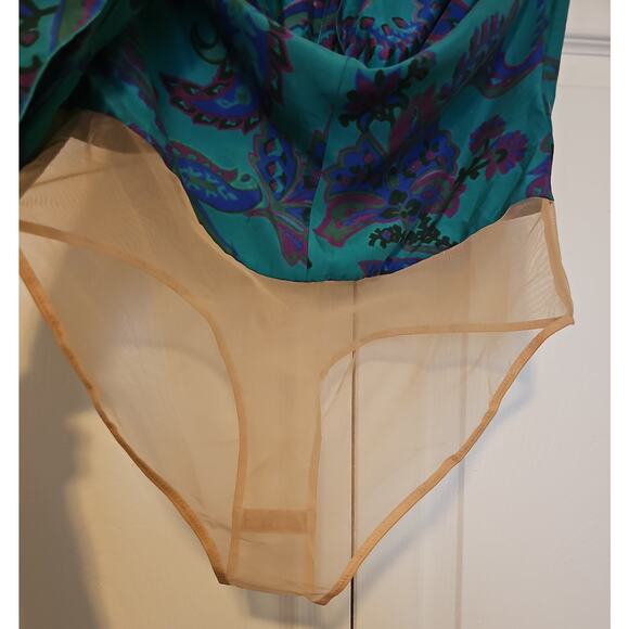 NEW Ralph Lauren Purple Label Jarvis Filigree Silk Bodysuit Scarf Womens Italy - Picture 13 of 16